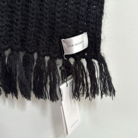 John Elliot Mohair Black Scsrf NWT - Picture 4 of 6